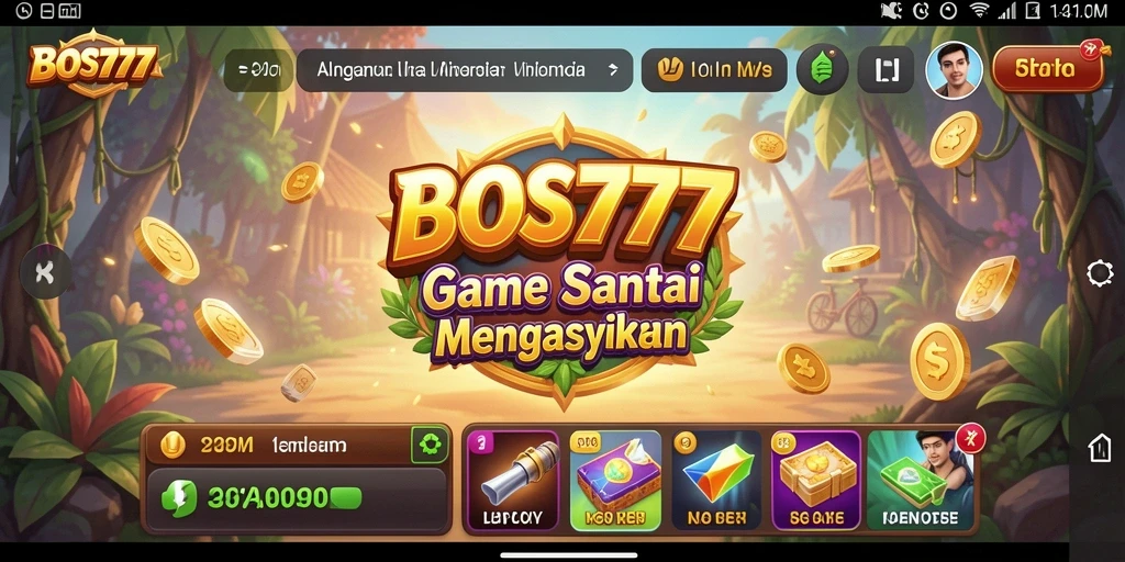 Tampilan gameplay BOS777 yang menarik dan penuh warna.