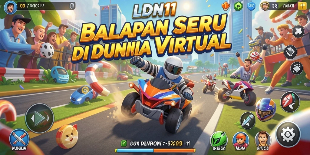 Tangkapan layar menunjukkan aksi balapan mendebarkan dalam LDN11.