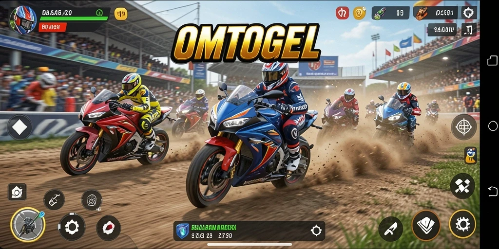 Gameplay seru balapan motor di OMTOGEL dengan grafis menawan.