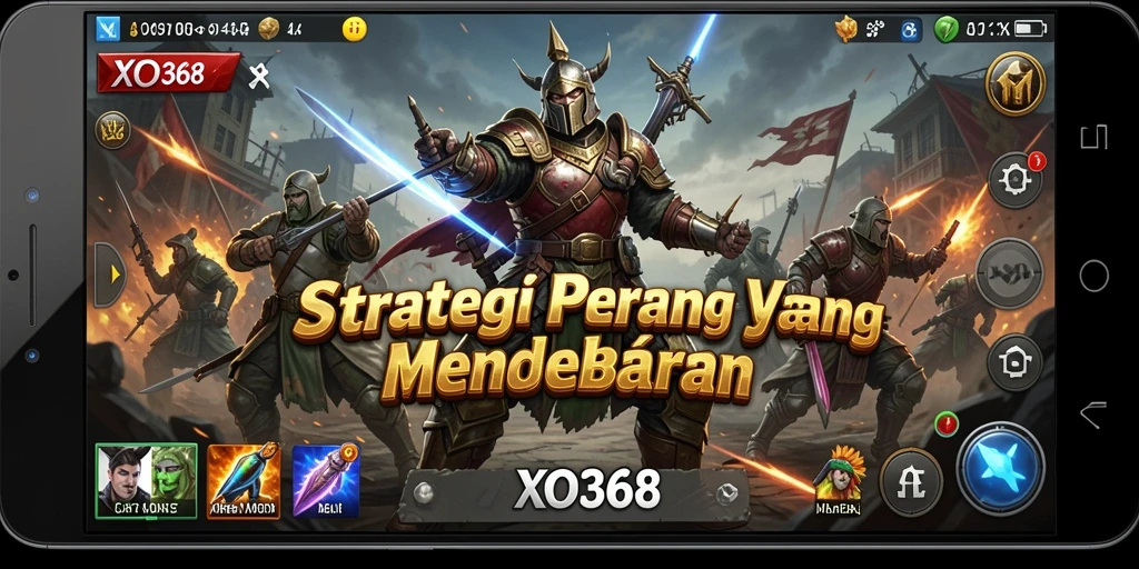 Tampilan gameplay XO368 dengan strategi yang mendalam dan pertempuran yang intens.
